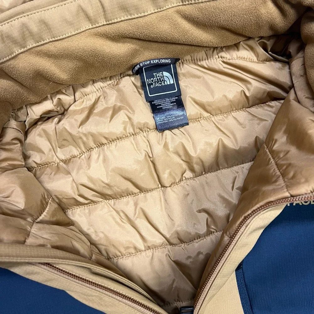 The North Face Apex Elevation Hooded Jacket Men's Large Navy Blue Colorblock Zip